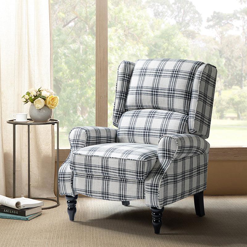 Erdeni Upholstered Manual Wingback Recliner Chair