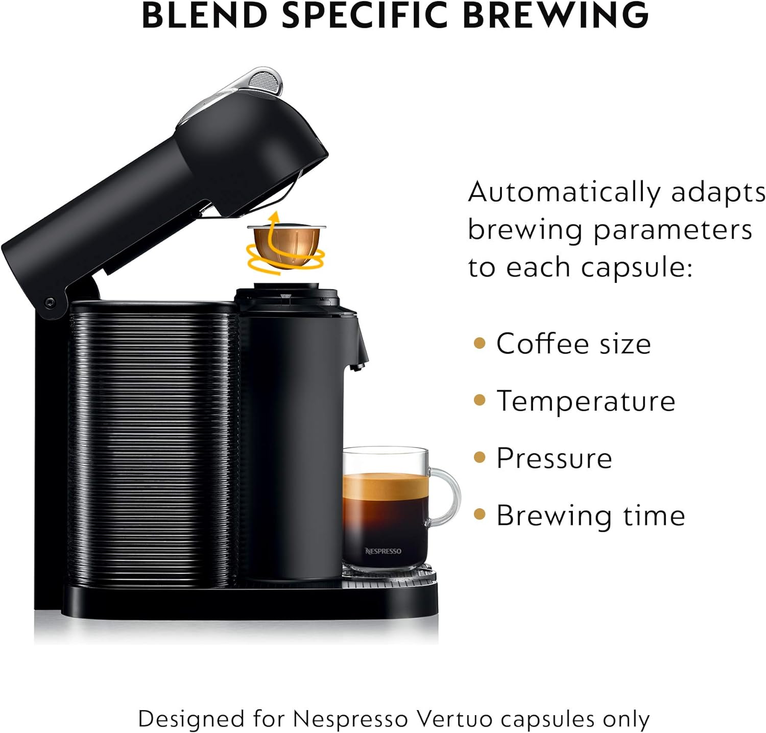 Nespresso Vertuo Coffee and Espresso Maker by Breville, Chrome