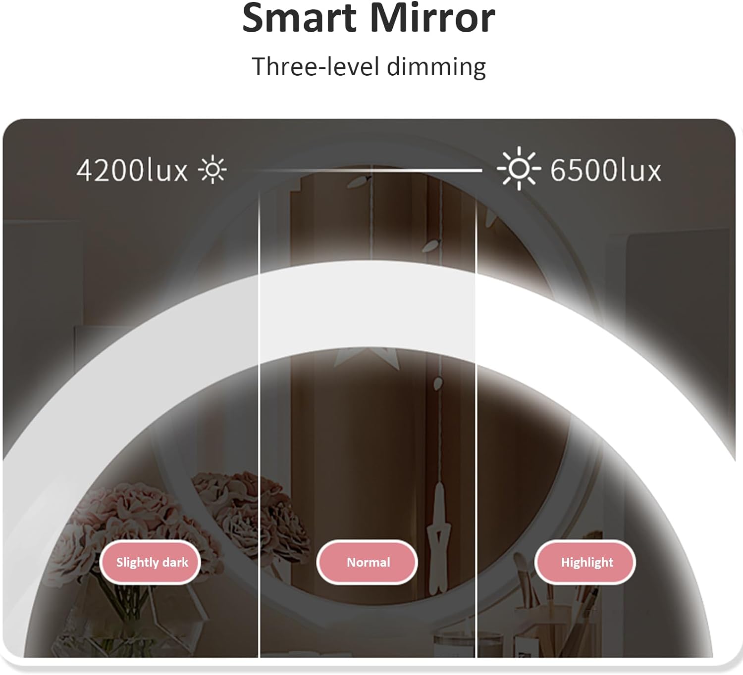 Makeup Vanity - Vanity Table with Three Adjustable Mirror Lightings, Added Storage Shelf, Multiple Chairs, Makeup Table for Bedroom