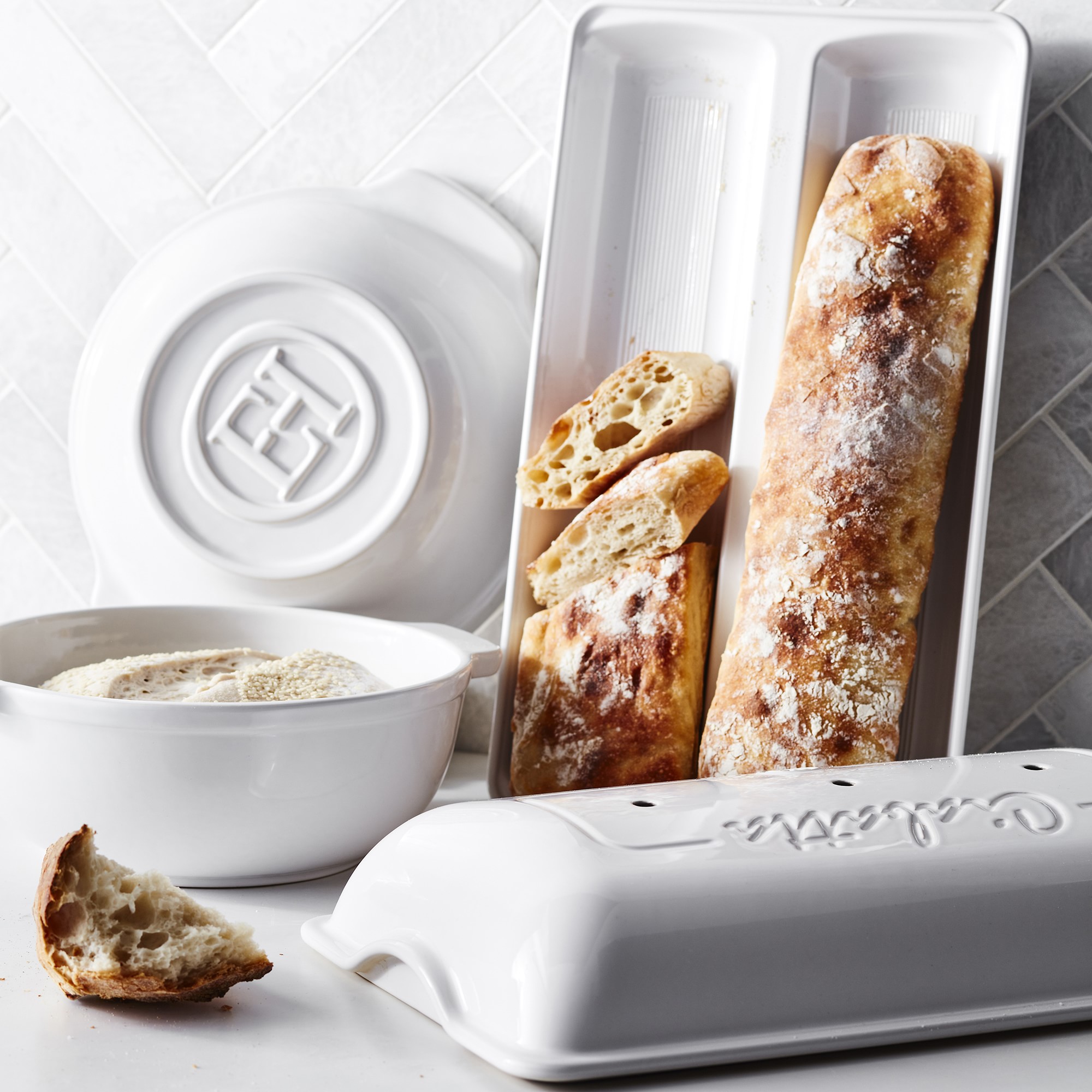 Emile Henry French Ceramic No Knead Bread Pot