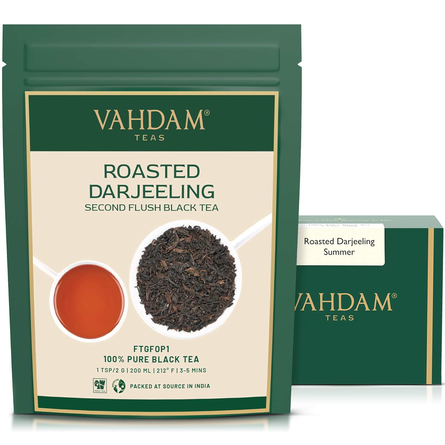 VAHDAM, Organic Turmeric Ginger Herbal Tea Bags (100 Pyramid Tea Bags) Caffeine Free, Non GMO, Gluten Free | 100% Pure Herbal Blend - Savory & Spicy | Plant-Based Tea Bags | Resealable Ziplock Pouch