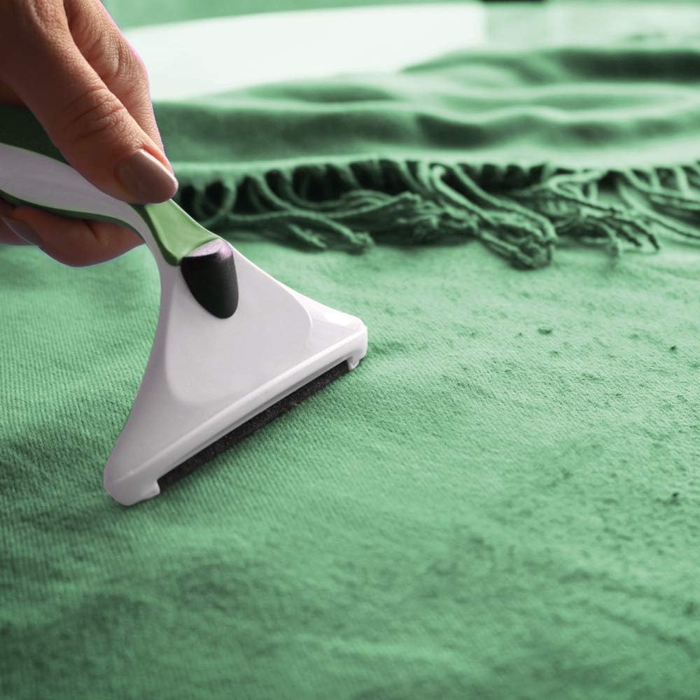 GLEENER Battery-Free Fabric Shaver & Lint Brush | Ultimate Fuzz Remover | Adjustable Depiller Lint Remover for Clothing & Furniture (Slate Blue)