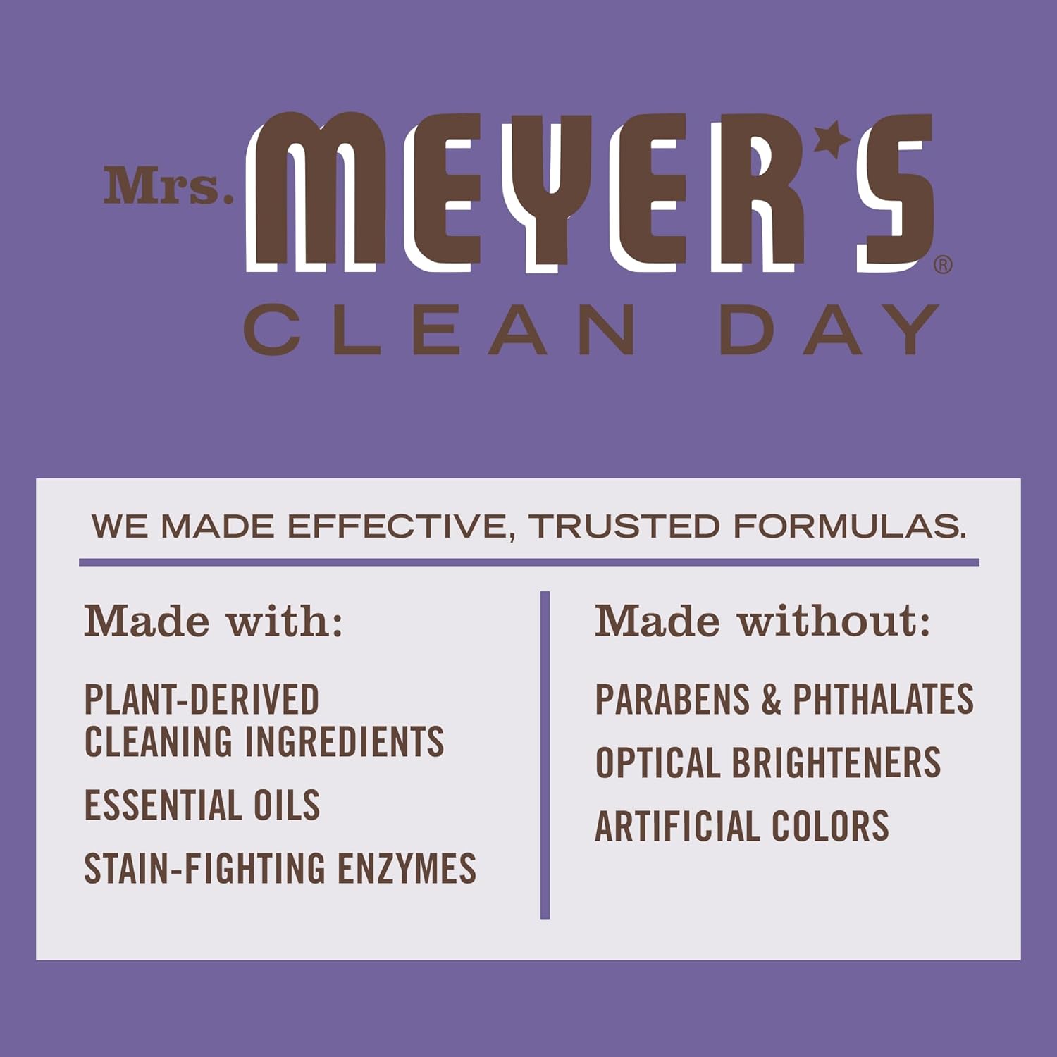 MRS. MEYER'S CLEAN DAY Liquid Laundry Detergent, Biodegradable Formula Infused with Essential Oils, Lavender, 64 oz (64 Loads)
