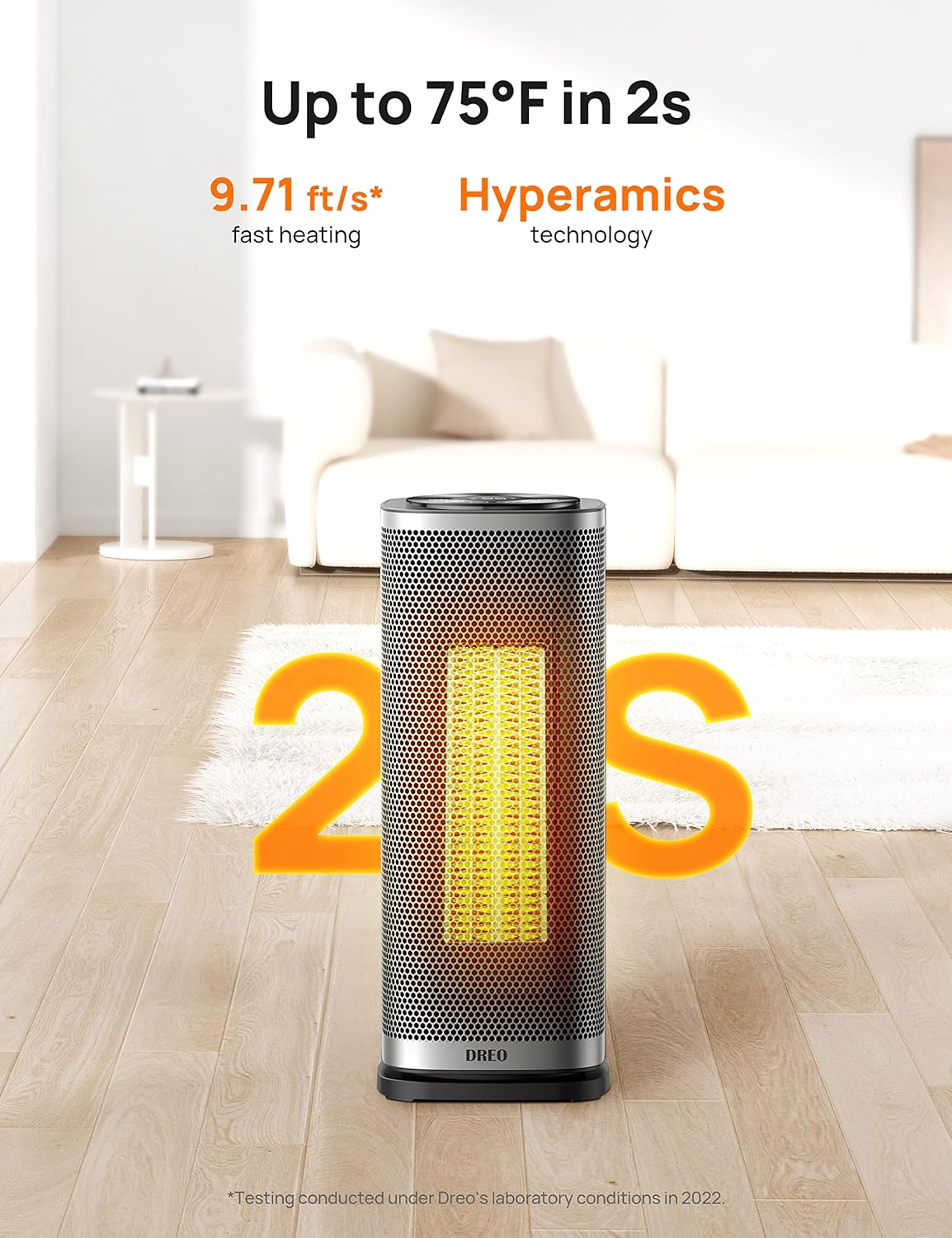 Dreo Space Heaters for Indoor Use Large Room, 70 ° Oscillation, Fast Heating Ceramic Electric with Digital Thermostat, Remote Control, 1-12H Timer, Overheat Protection, Safety Heater for Bedroom