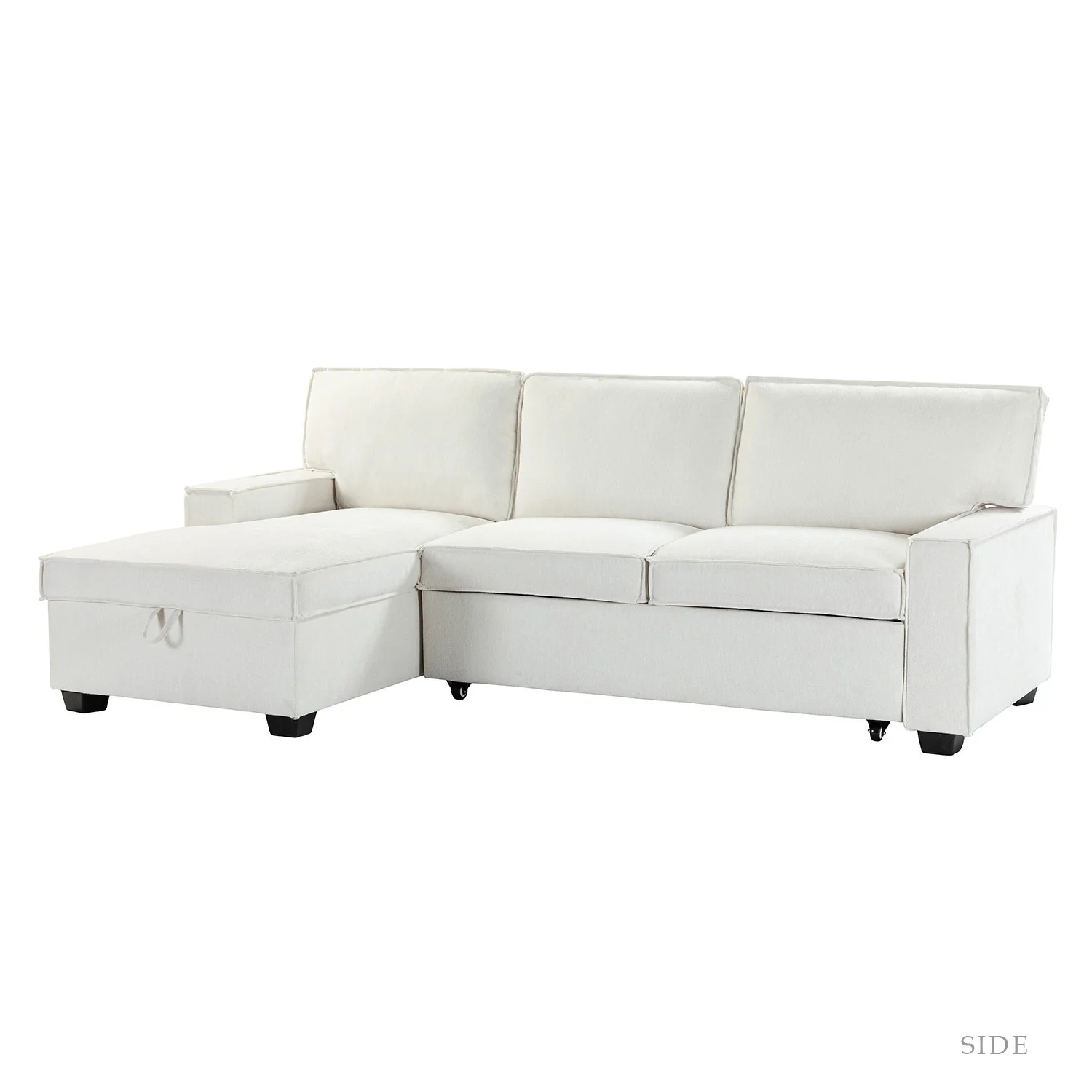 Sendera Upholstered  Pull Out Sleeper Sofa & Chaise with Storage (Right)