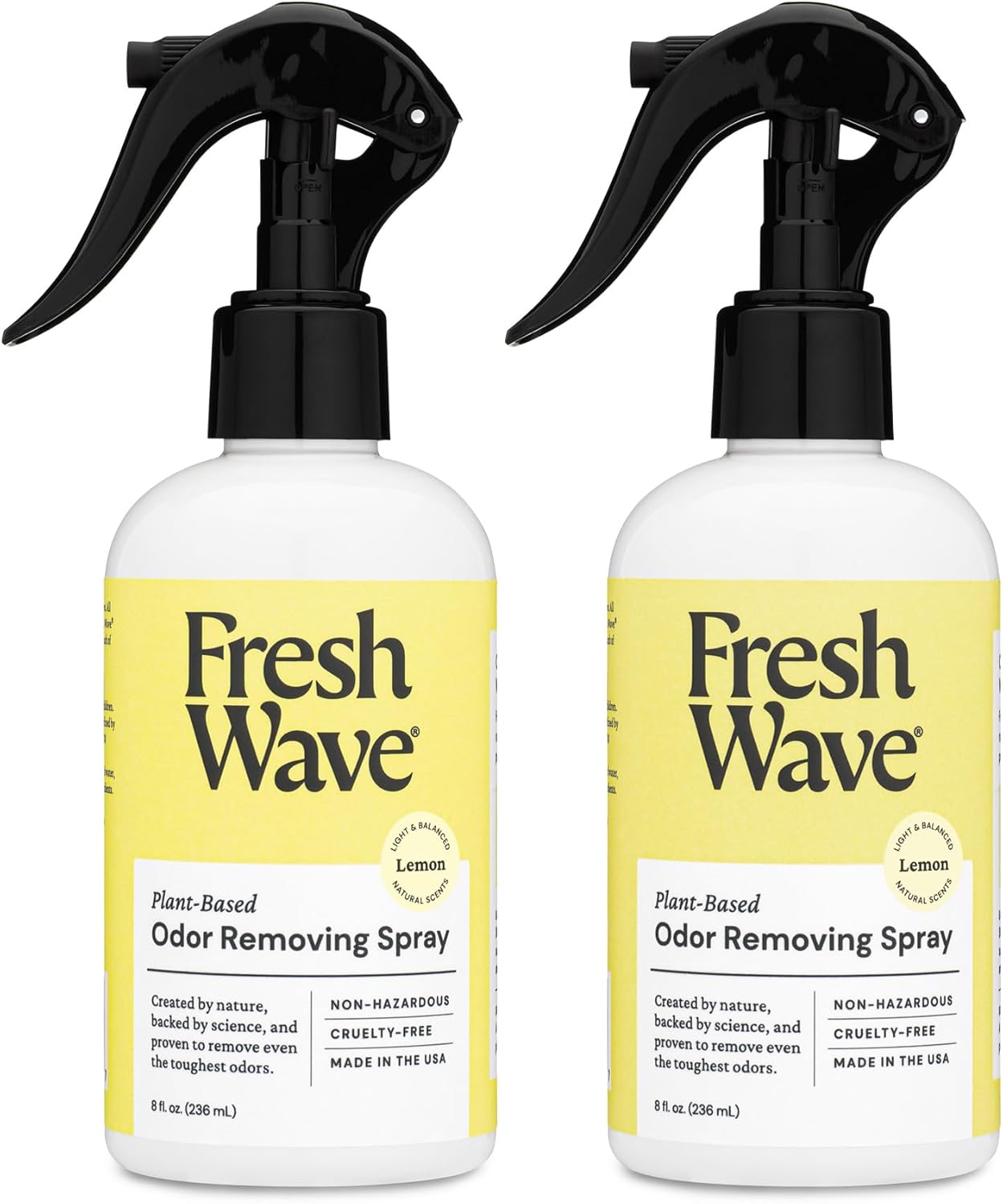Fresh Wave Odor Eliminator Spray & Air Freshener, 8 oz., Pack of 2 - Odor Absorbers for Home, Safer Odor Relief, Natural Plant-Based Odor Eliminator, For Furniture, Fabrics & Trash