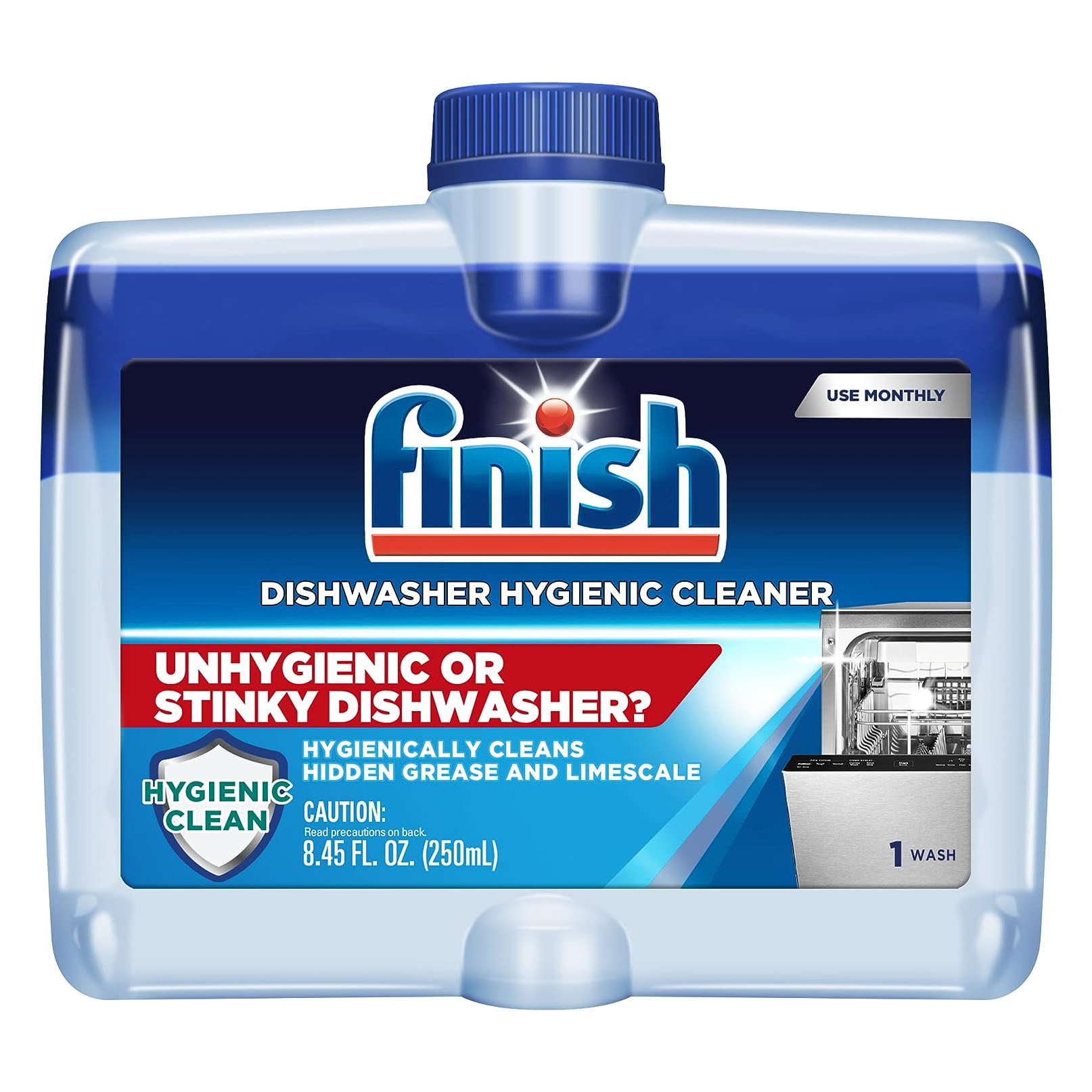 Finish Dual Action Dishwasher Cleaner: Fight Grease & Limescale, Fresh, 8.45oz