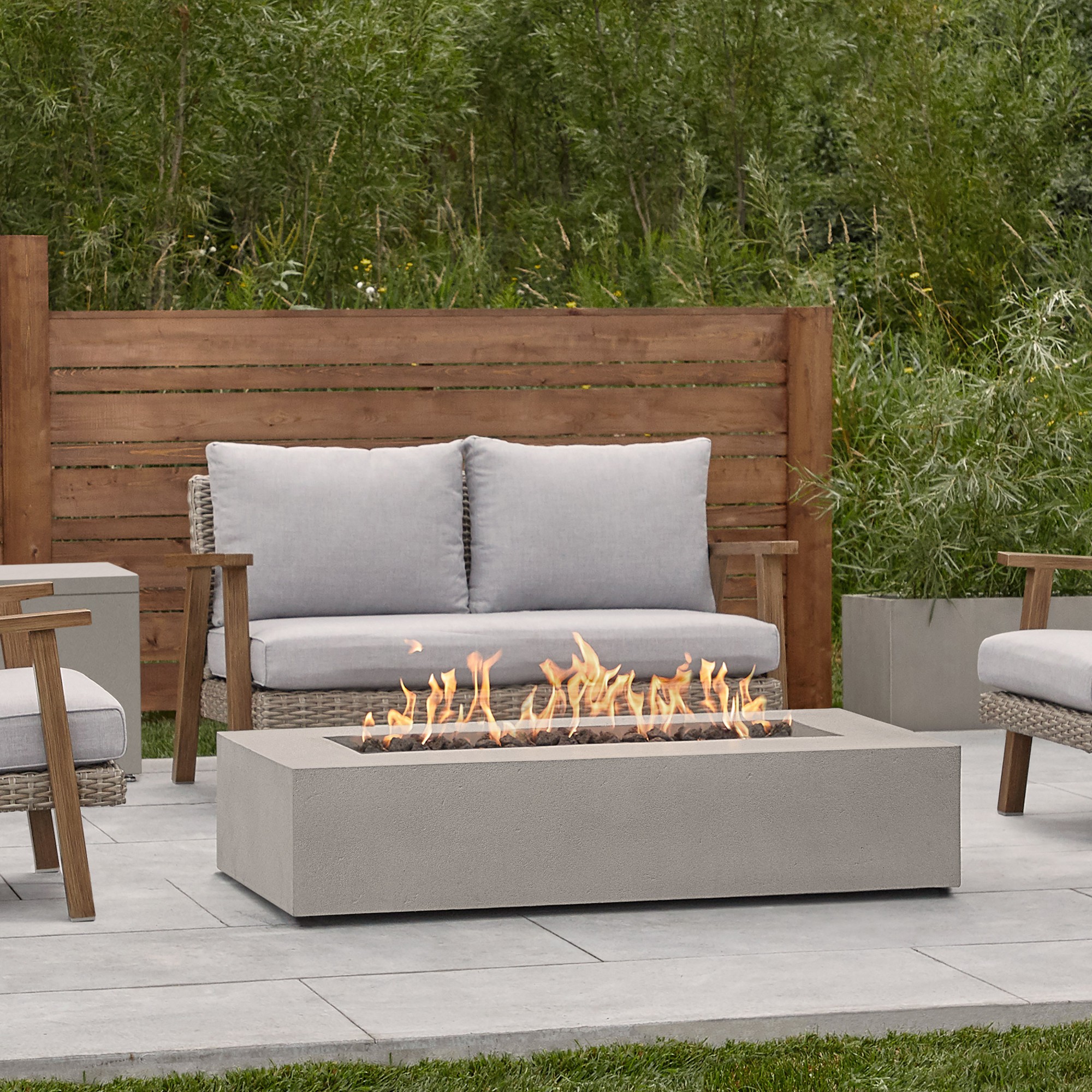 Avila Rectangle Propane Fire Table (56.5