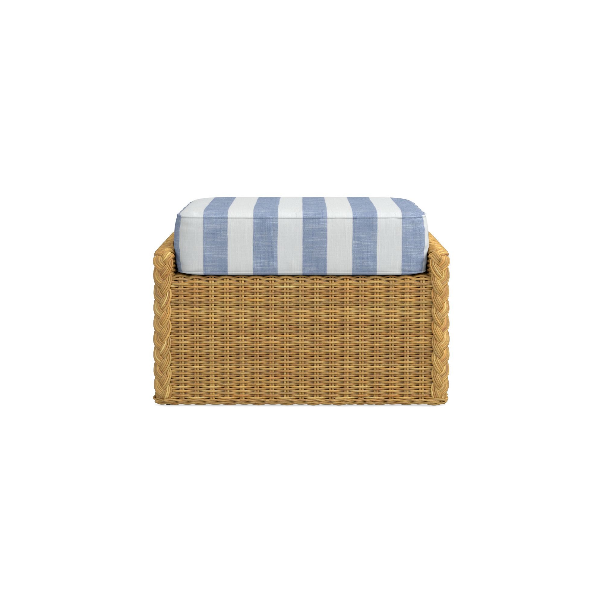 AERIN East Hampton Outdoor Coffee Table Ottoman Cushions