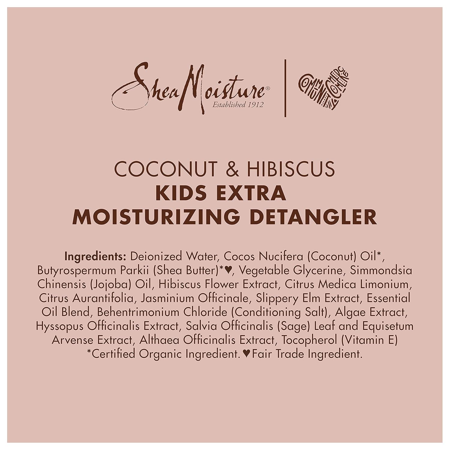 Sheamoisture Kids Extra Moisturizing Detangler for Curly Hair Coconut and Hibiscus Kids Detangler with Shea Butter 8 oz