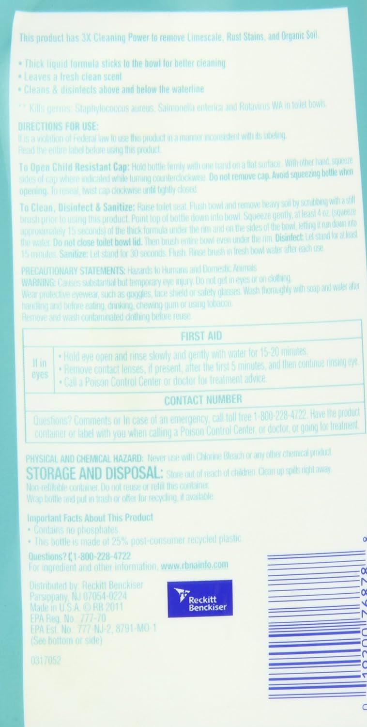 Lysol Cling Gel Toilet Bowl Cleaner, Country Scent, 24 Fl Oz (Pack of 3)