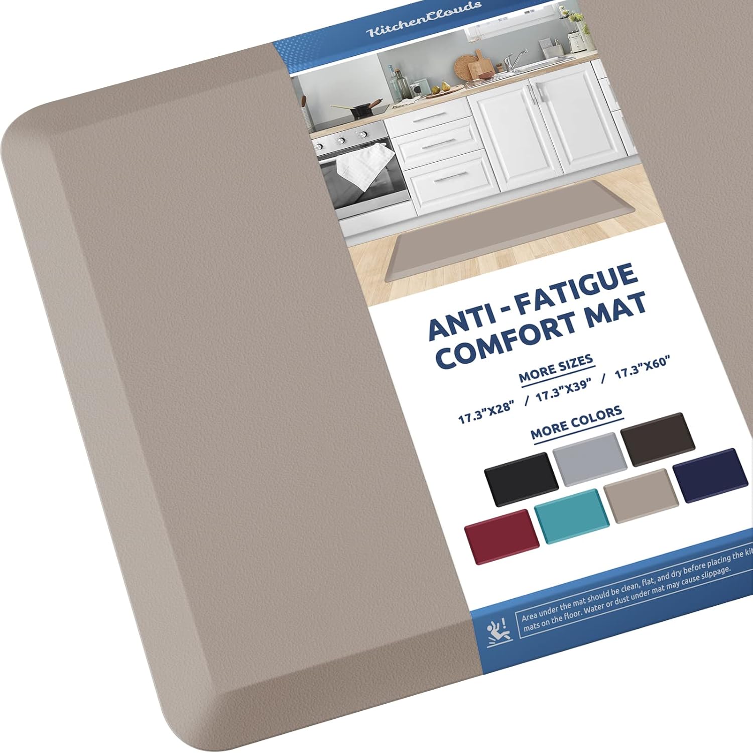 KitchenClouds Kitchen Mat Cushioned Anti Fatigue Rug 17.3