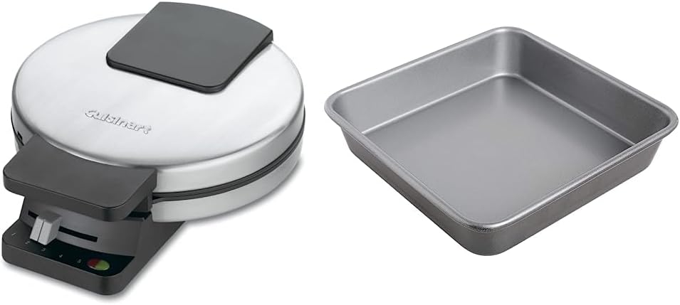 Cuisinart WMR-CAP2 Round Classic Waffle Maker, Brushed Stainless,Silver