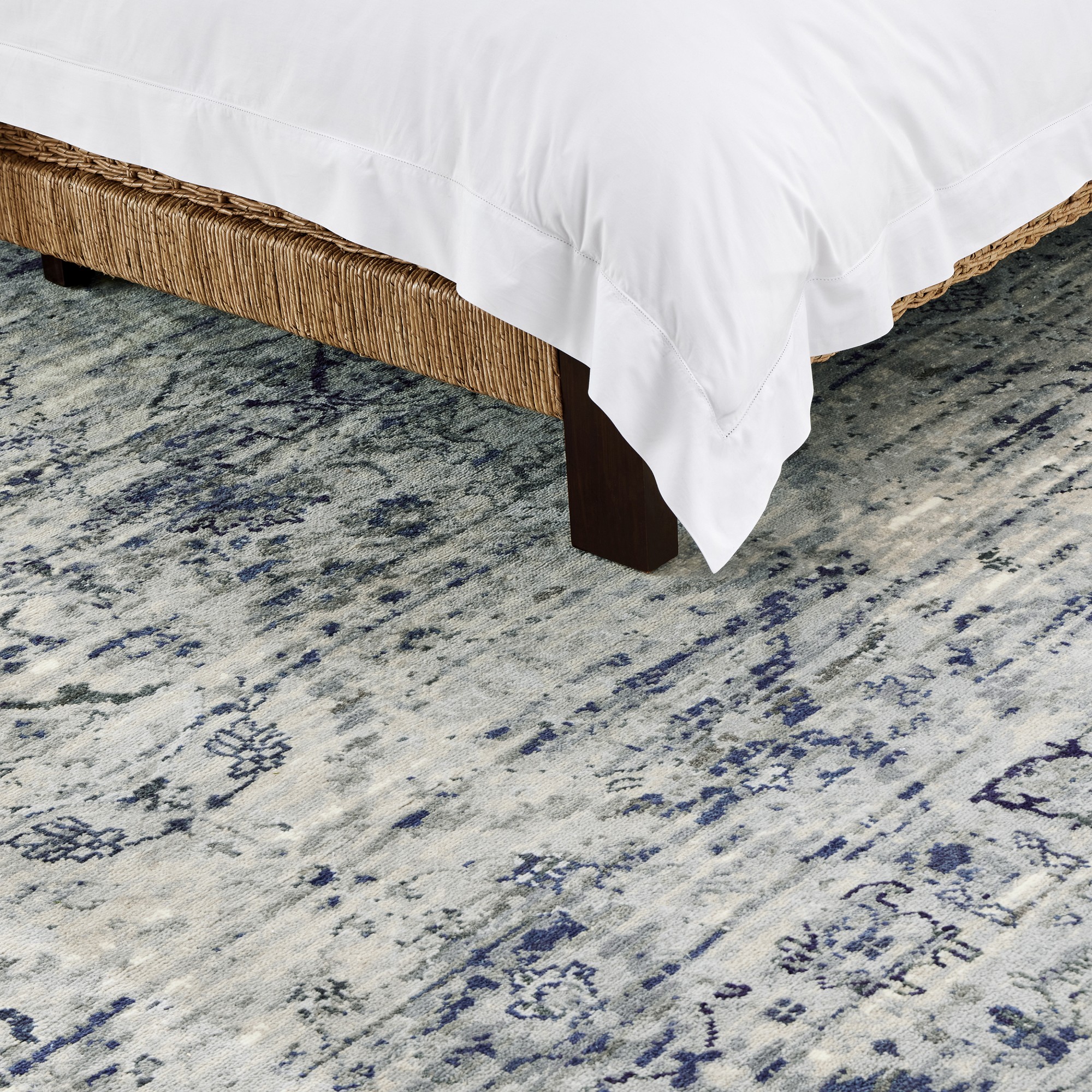 Broken Floral Hand Knotted Rug