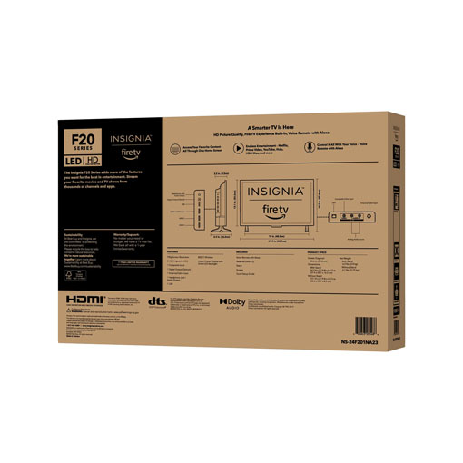 【2024 Limited Time Deal + Free Shipping】Insignia™ – 32″ Class F20 Series Smart HD 720p Fire TV with Alexa Voice Remote (NS-32F201NA23)