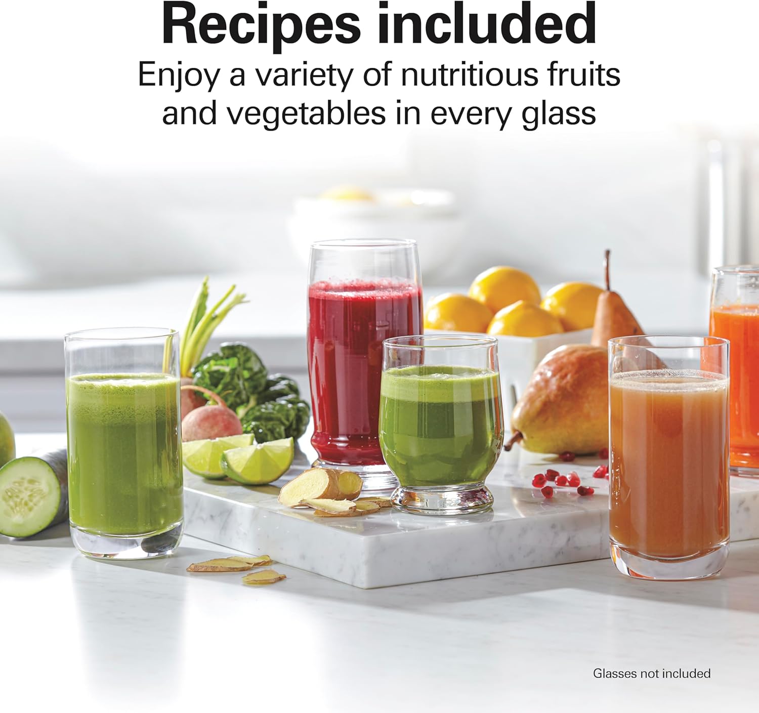 Hamilton Beach Juicer Machine, Big Mouth Large 3” Feed Chute for Whole Fruits and Vegetables, Easy to Clean, Centrifugal Extractor, BPA Free, 800W Motor, Black