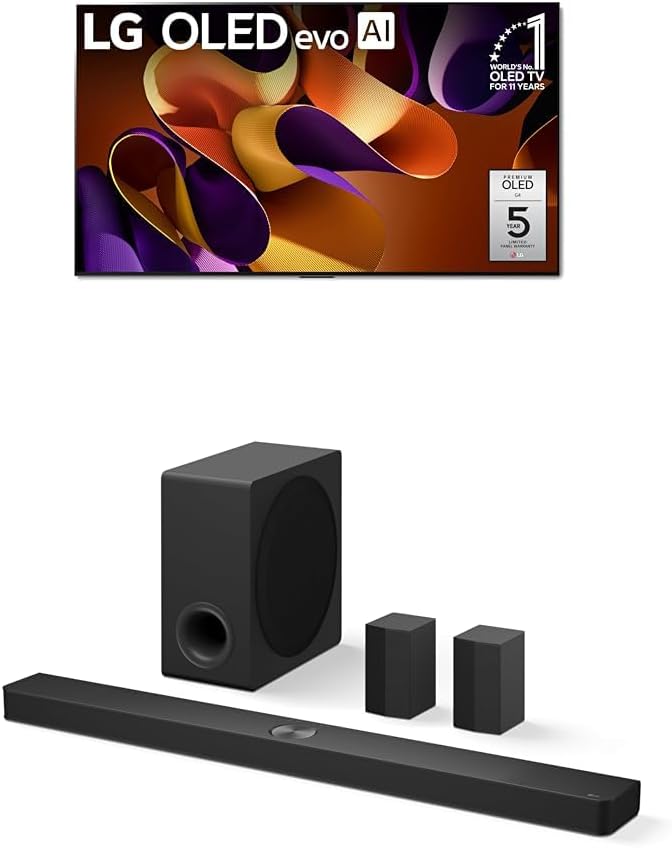 LG 83-Inch Class OLED evo G4 Series Smart TV 4K Processor Flat Screen with Magic Remote AI-Powered with Alexa Built-in (OLED83G4WUA, 2024)