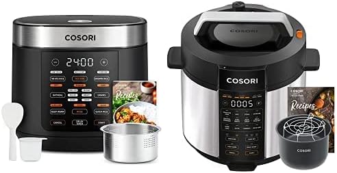 COSORI Electric Pressure Cooker 6 qt, 9-in-1 Instant Multi Cooker with Safer Venting Design, Rice Cooker, Slow Cooker, Sous Vide, Saute Pot, 1100W, Stainless Steel