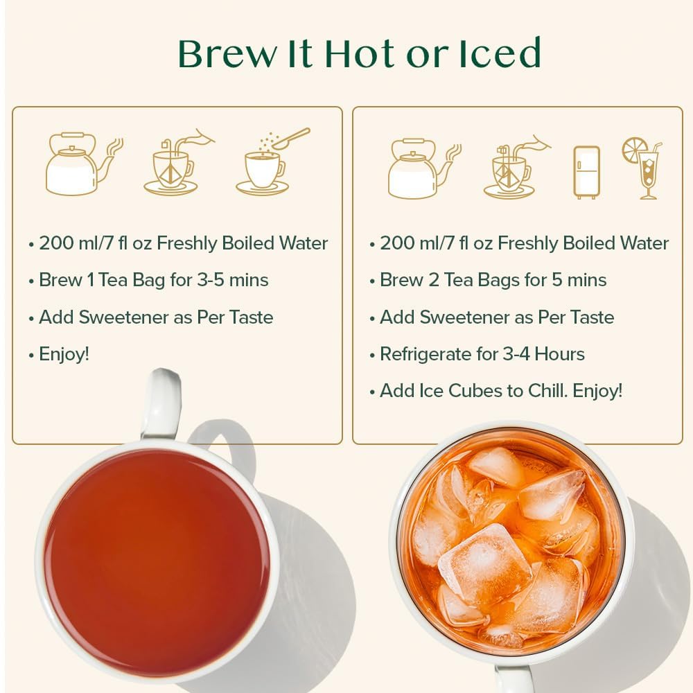 VAHDAM, Organic Turmeric Ginger Herbal Tea Bags (100 Pyramid Tea Bags) Caffeine Free, Non GMO, Gluten Free | 100% Pure Herbal Blend - Savory & Spicy | Plant-Based Tea Bags | Resealable Ziplock Pouch