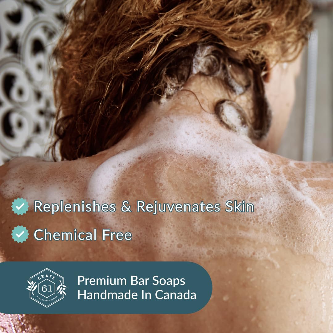 Handmade Vegan Natural Bar Soap Cold Pressed For Face And Body, With Premium Essential Oils, Eucalyptus & Peppermint For Men And Women 3 Pack (Lavender)