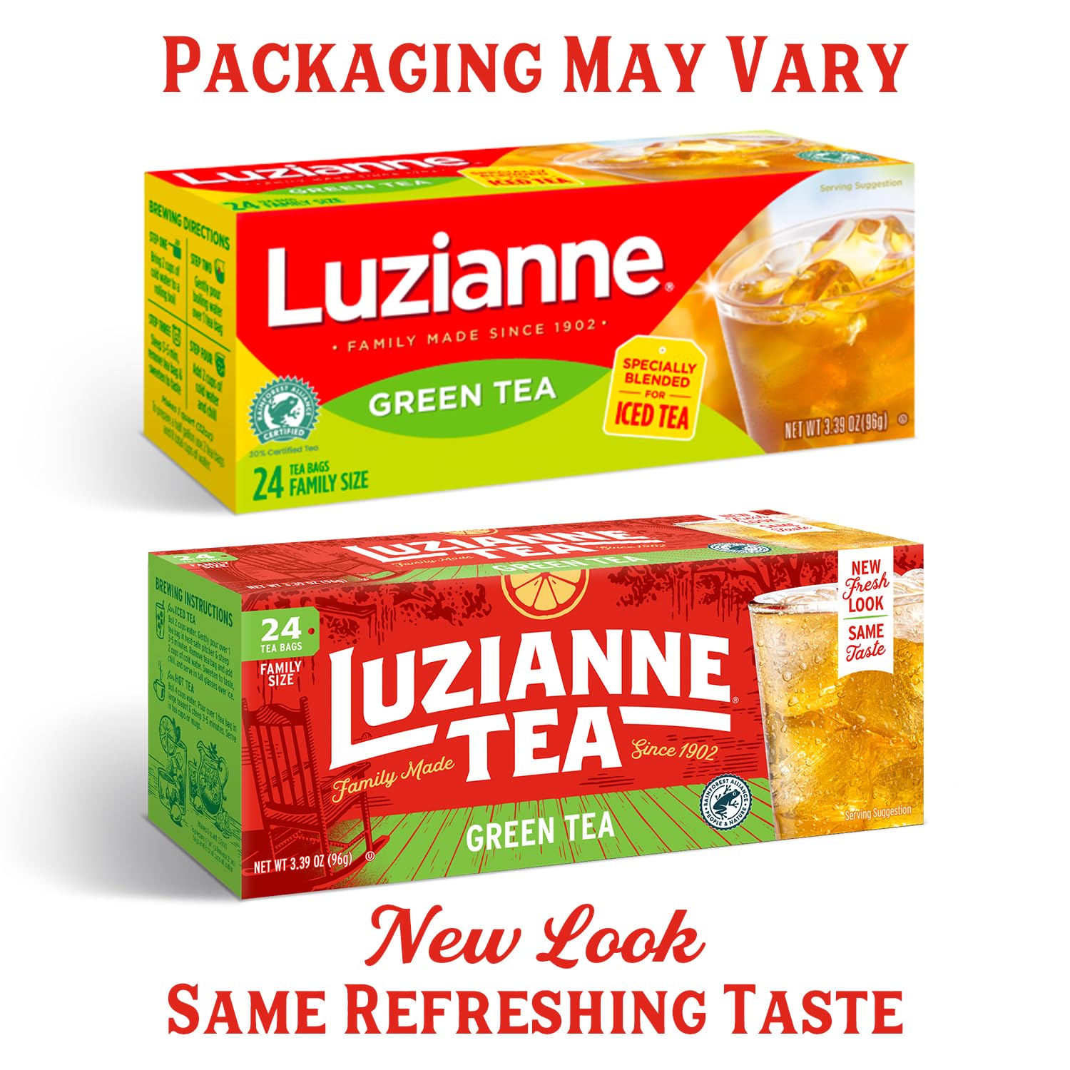 Luzianne Unsweetened Iced Tea Bags, Gallon Size, 24ct Box (Pack of 1)
