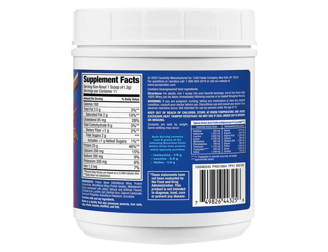 Rich Chocolate 100% Whey Protein Powder - (1 lb. Canister)