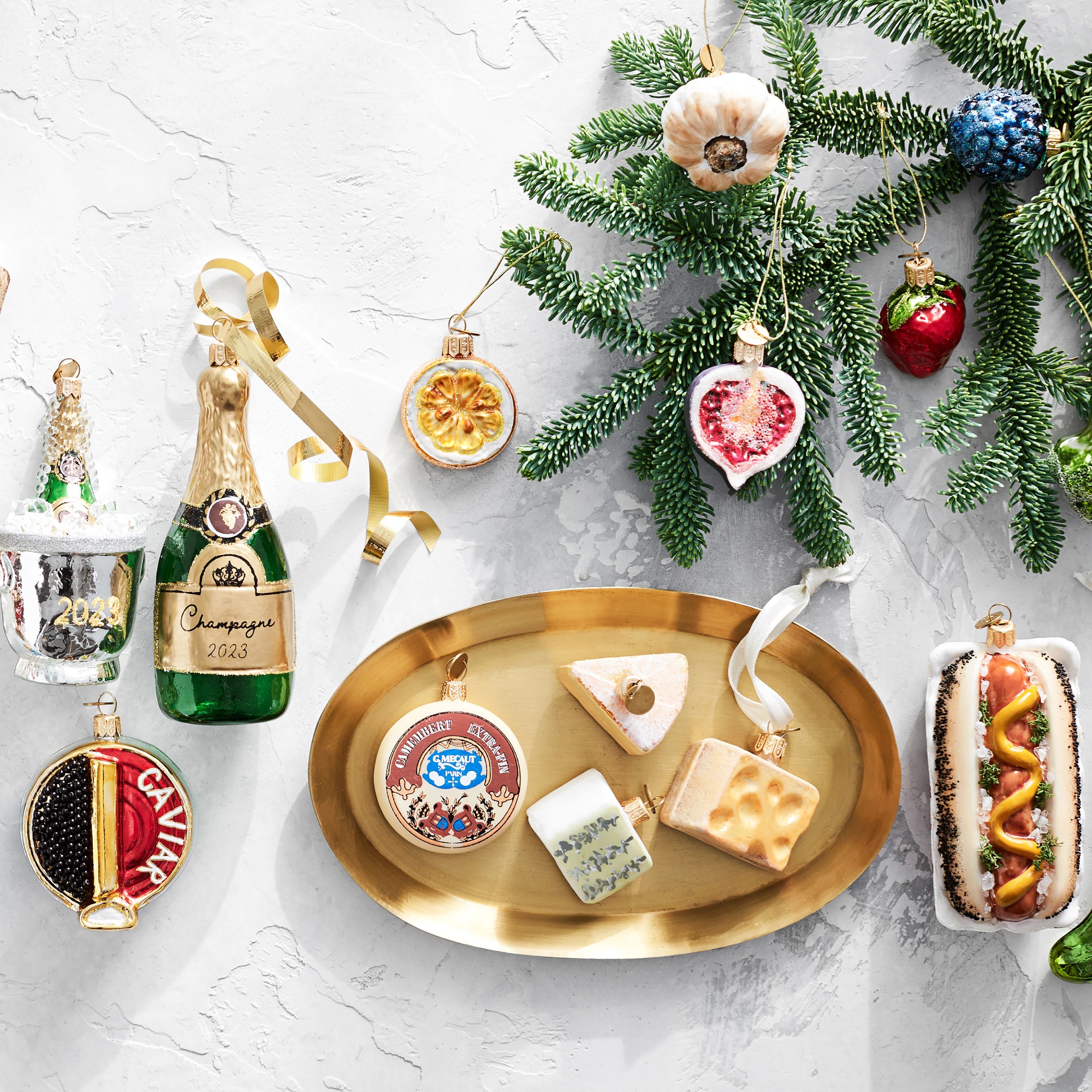 Champagne & Caviar Party Ornaments