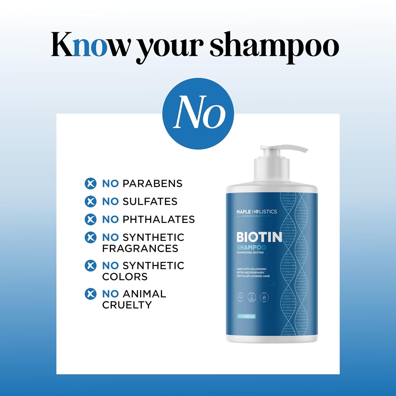 Rosemary and Biotin Shampoo for Thinning Hair - Vegan Volumizing Shampoo for Fine Hair with Argan and Tea Tree Oil - Paraben Silicone and Sulfate Free Shampoo for Dry Damaged Weak and Thin Hair Care