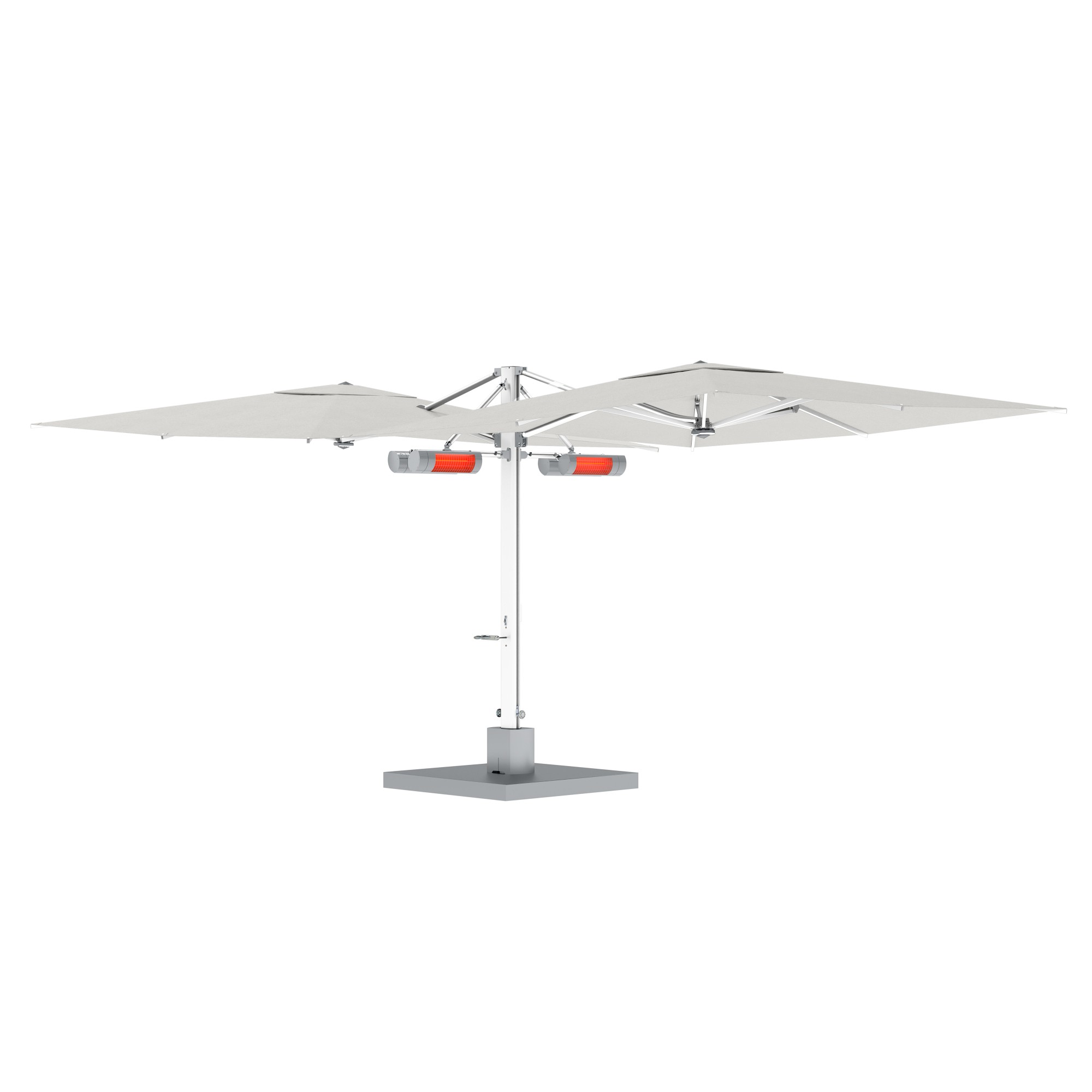 10' Sqaure Performance Dual Cantilever Umbrella