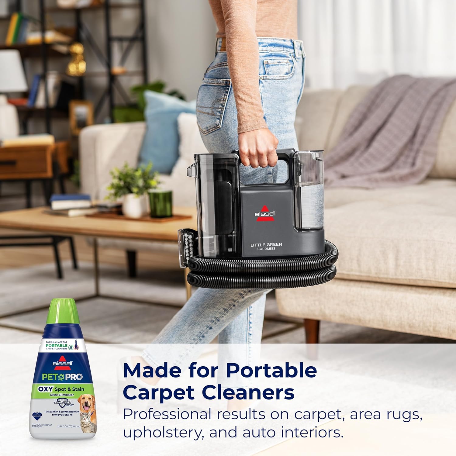 Bissell® PET PRO OXY Spot & Stain Formula for Portable Carpet Cleaners, 32 oz., 2034