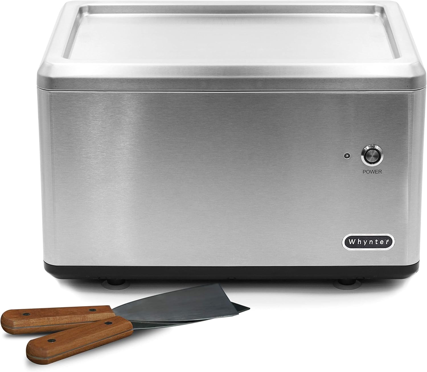 Whynter Ice Cream Maker Machine Automatic 2.1 Qt with Built-in Compressor, LCD Digital Display & Timer, No Pre-Freezing, ICM-200LS, Stainless Steel