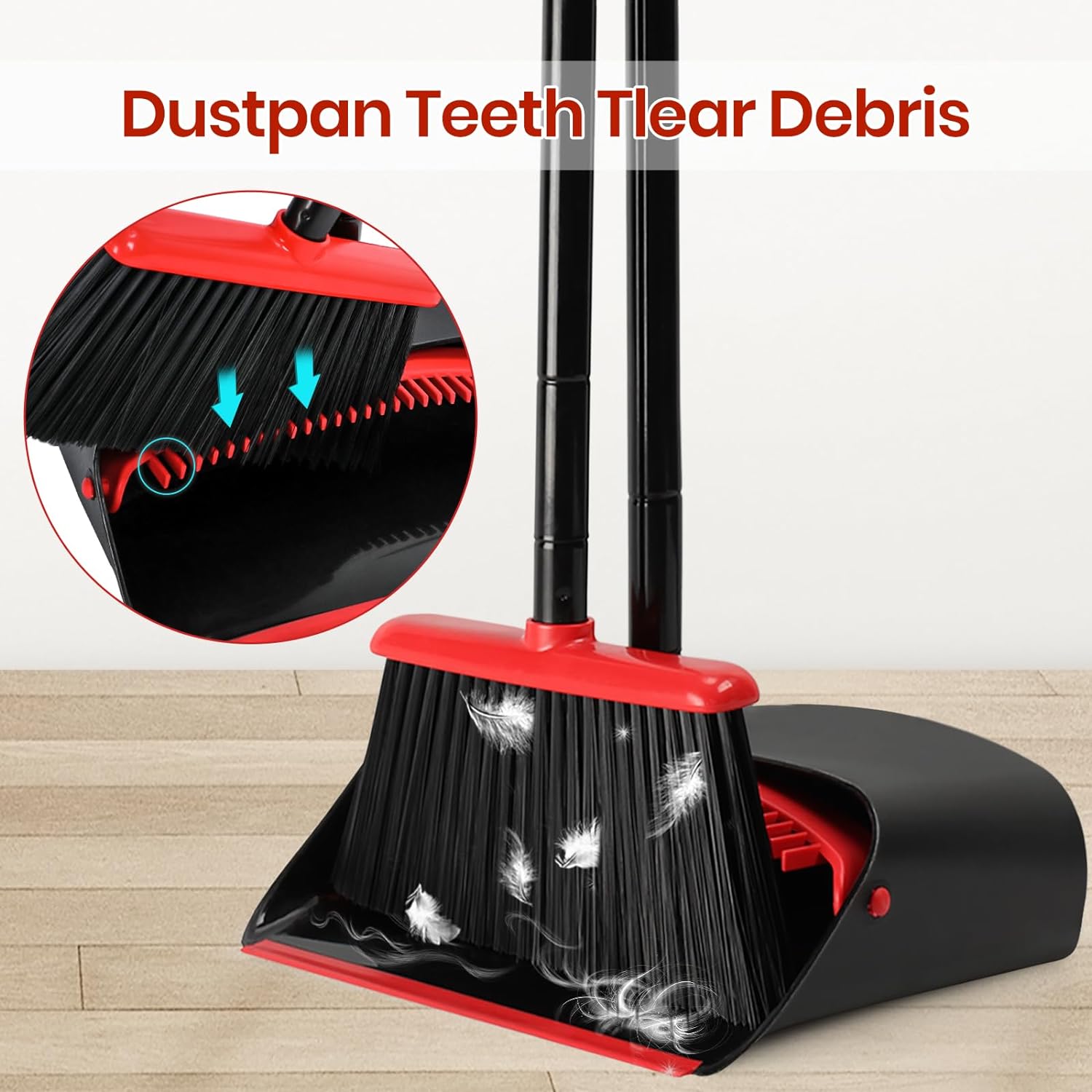 TreeLen Broom and Dustpan Set with 52