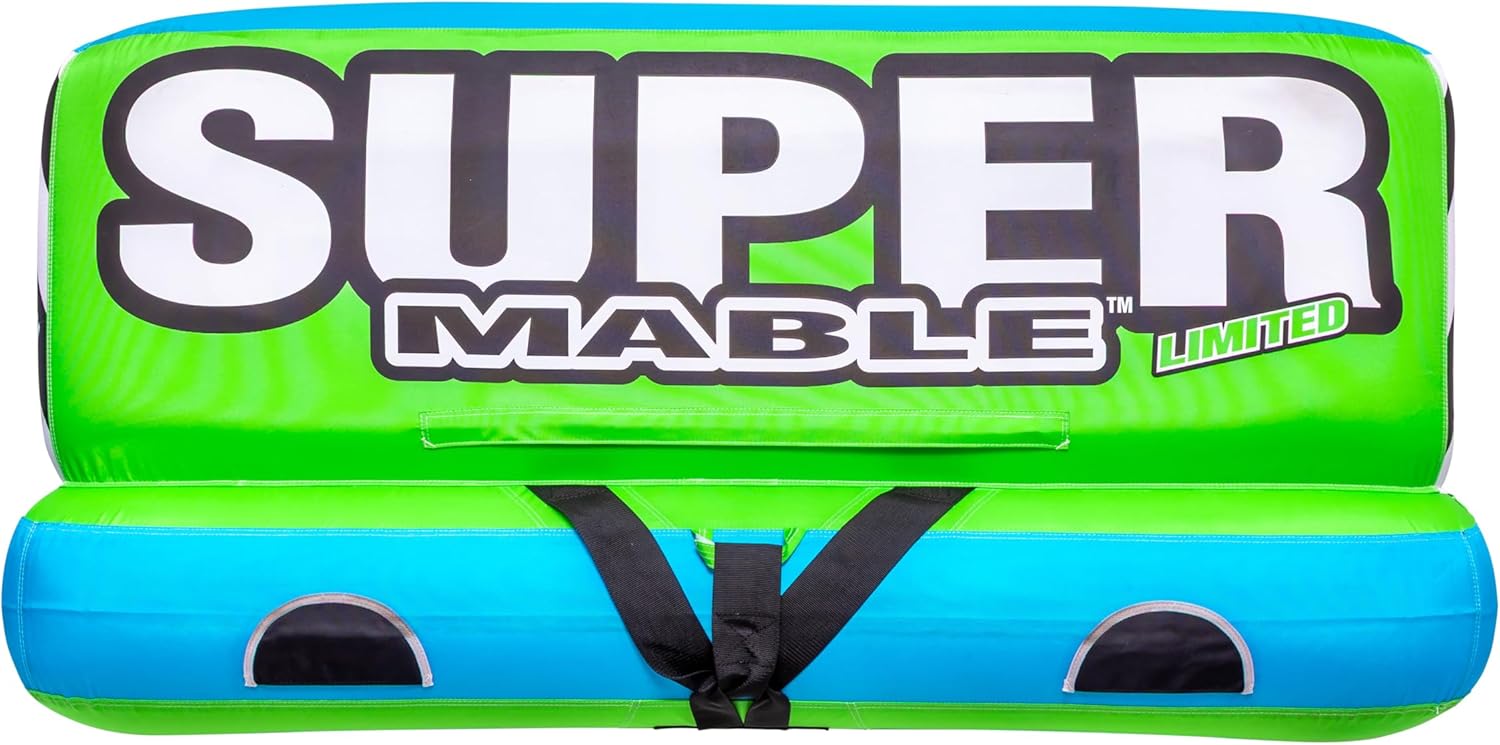 Airhead Mable Inflatable Towable Tube, 1-4 Rider Models, Dual Tow Points, Full Nylon Cover, EVA Foam Pads, Patented Speed Valve, Boat Tubes and Towables