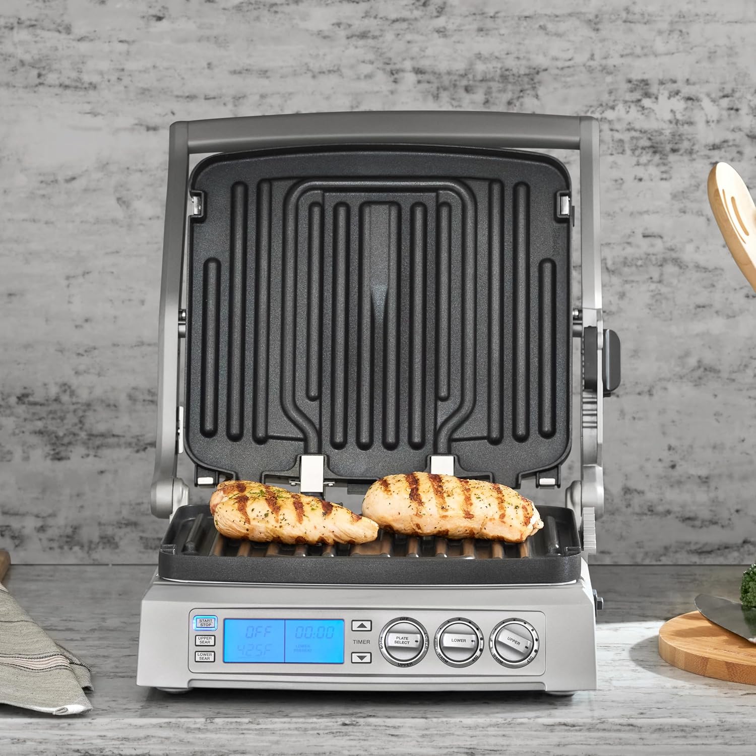 Cuisinart Panini Press, Stainless Steel Griddler, Sandwich Maker & More, 5-IN-1, GR-4NP1