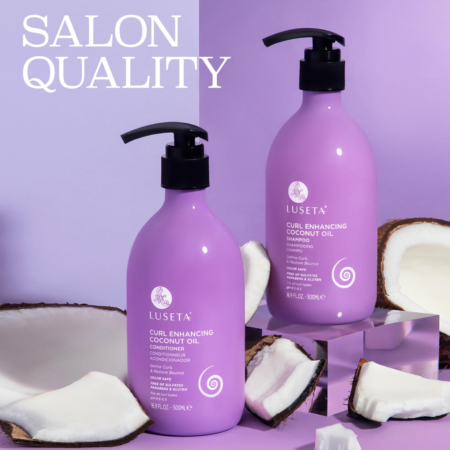 Luseta Biotin Shampoo and Conditioner for HairGrowth - Thickening Shampoo for Thinning Hair andHair Loss - Infused with Argan Oil to Repair DamagedDry Hair - Sulfate Free Paraben Free-2 x 16.9 fl oz