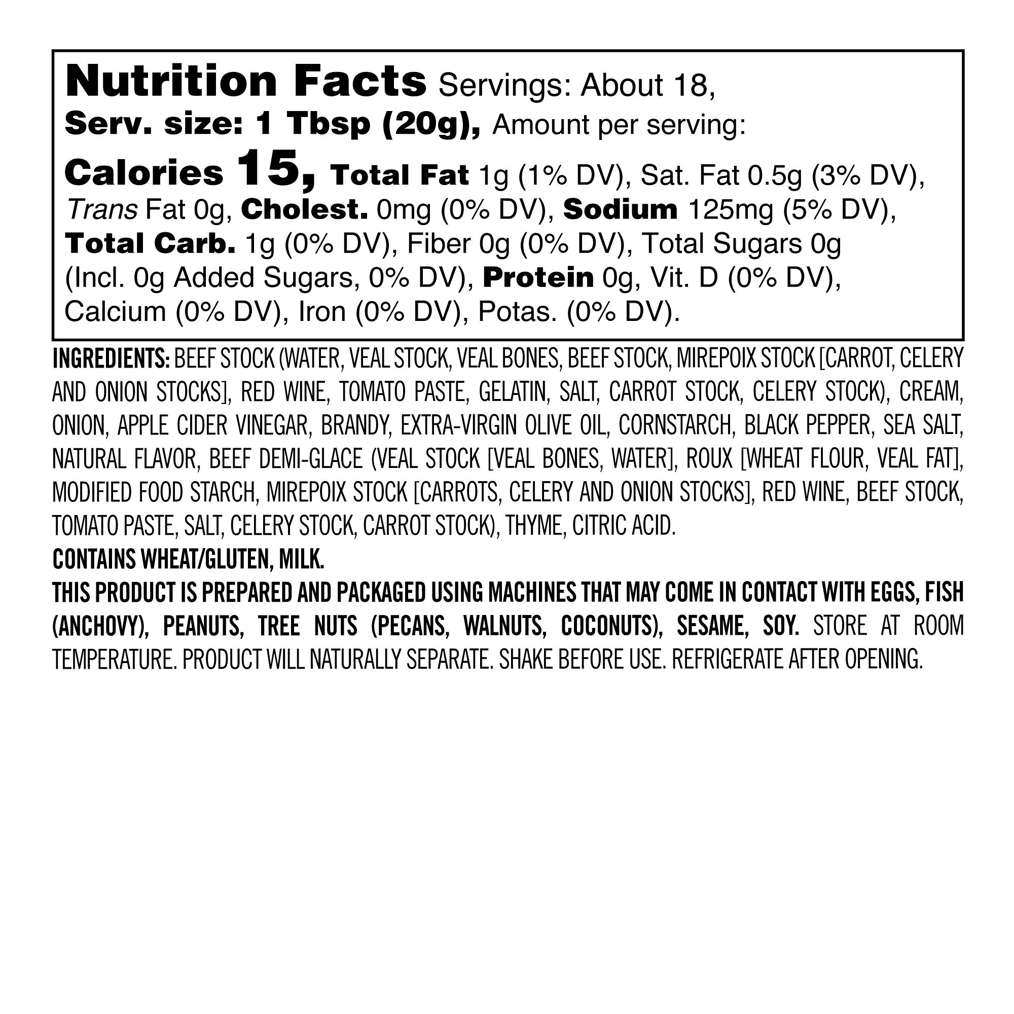 Williams Sonoma Brasserie, Au Poivre Finishing Sauce