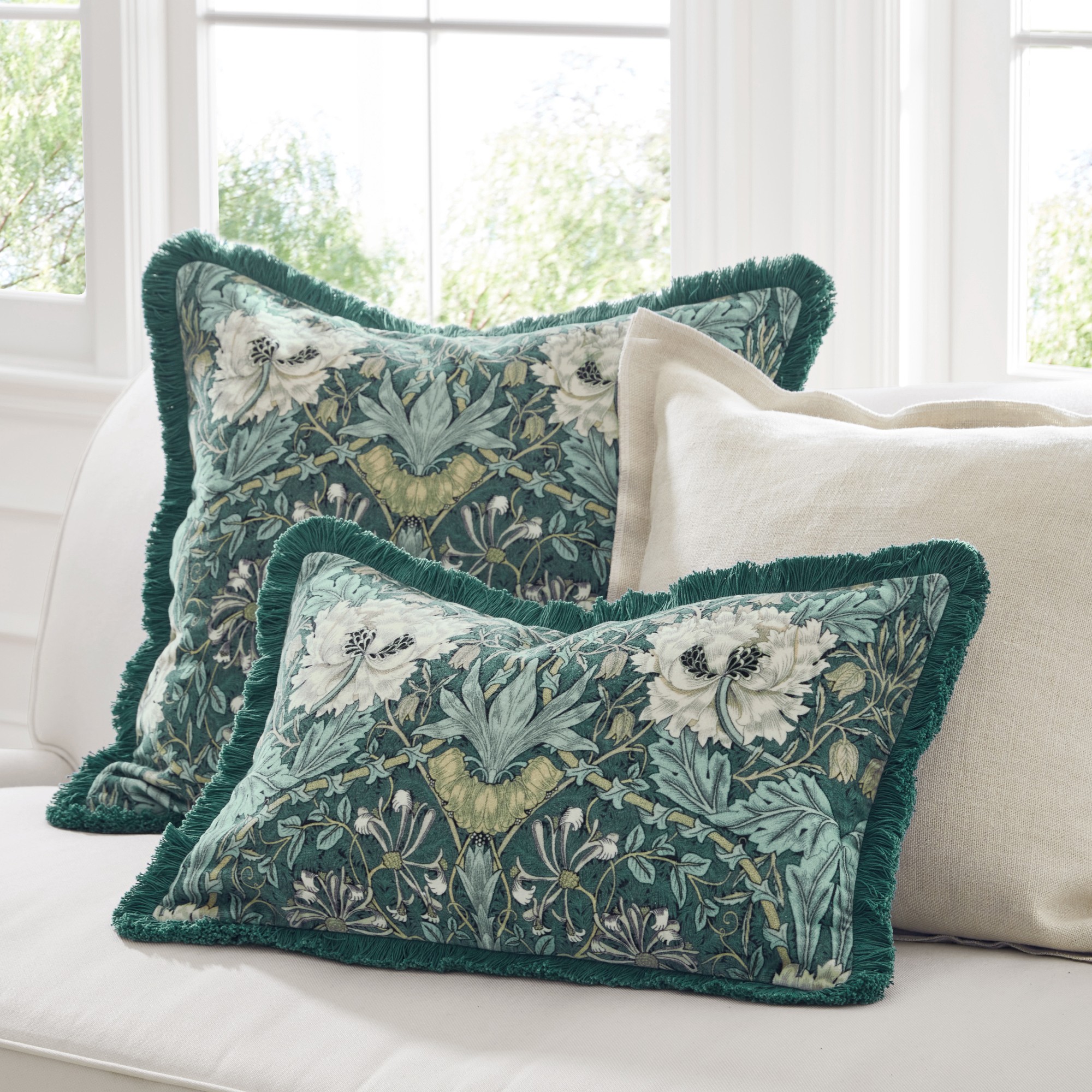 Morris & Co. x Williams Sonoma Home Honeysuckle and Tulip Pillow Cover