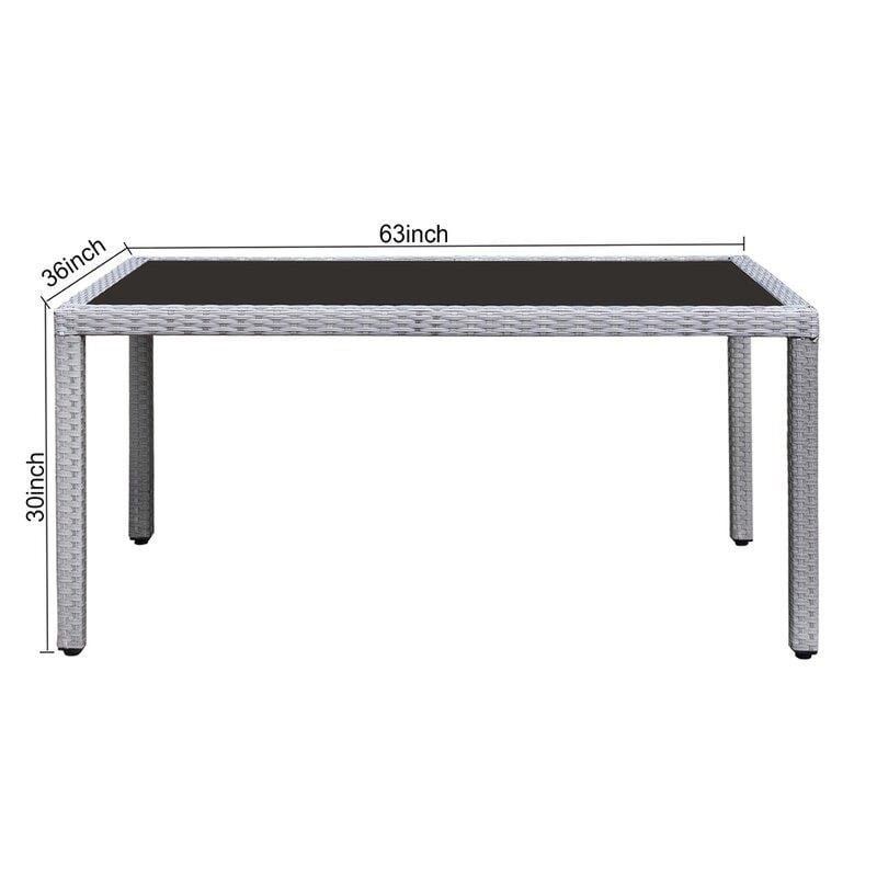 Cotswald Rectangular 6 - Person 63'' Long Dining Set with Cushions