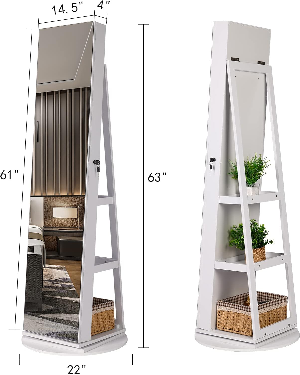 Revolving Jewelry Cabinet