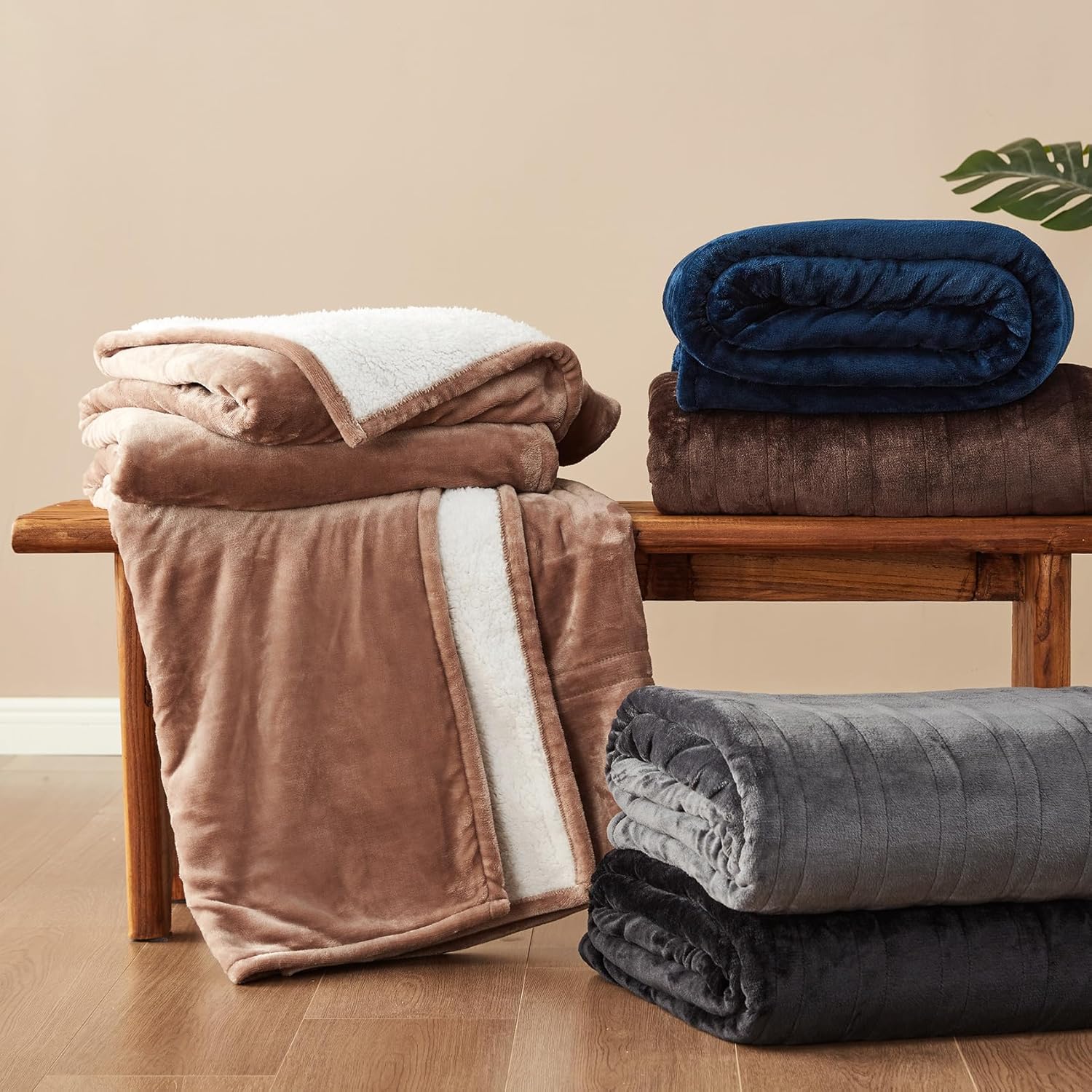 EHEYCIGA Heated Blanket Electric Blanket Throw - Heating Blanket with 9 Heating Levels & 10 Hours Auto Off, Soft Cozy Sherpa Washable Blanket with Fast Heating, 50 x 60 Inches