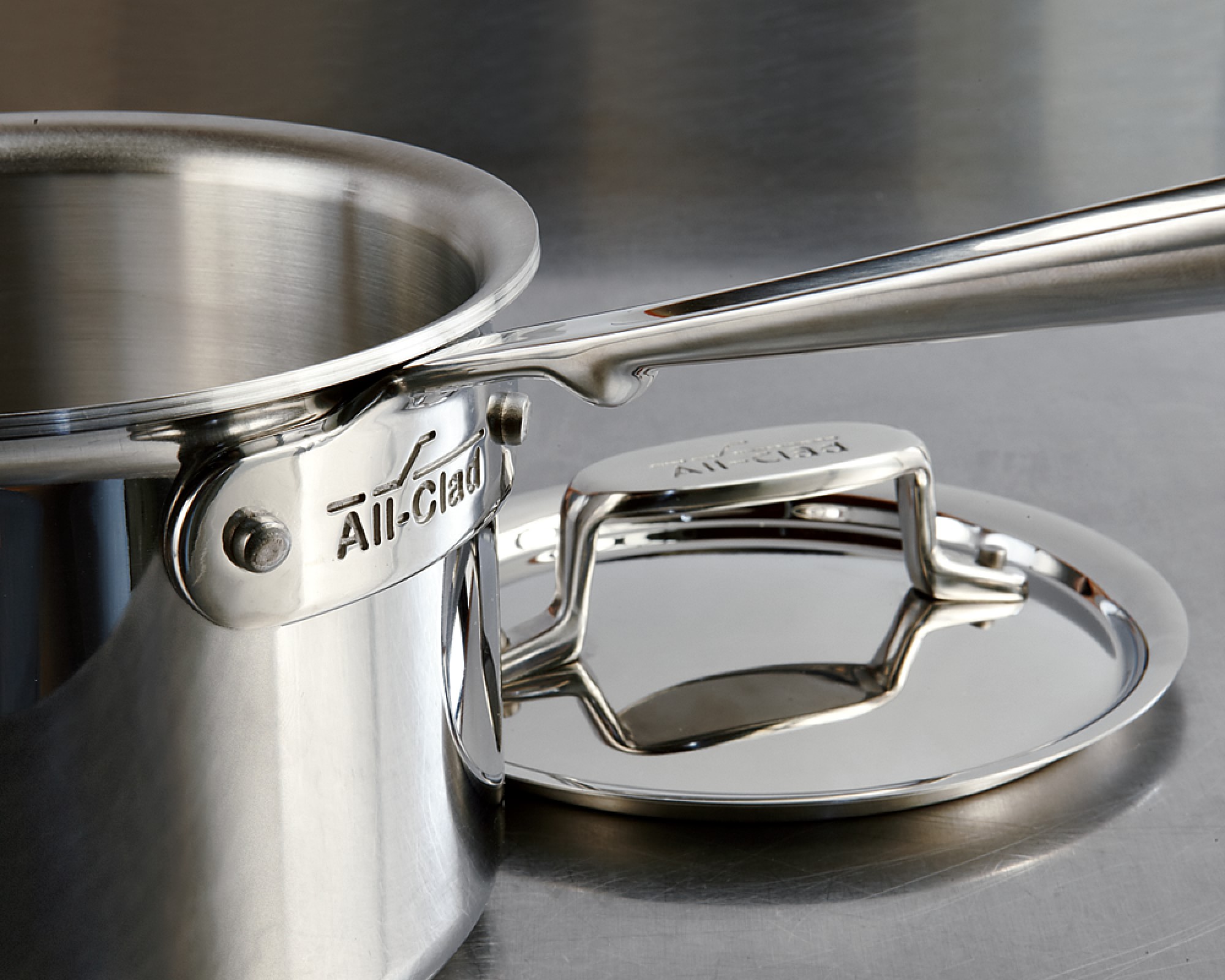All-Clad D5® Brushed Stainless-Steel Soup Pot, 4-Qt.