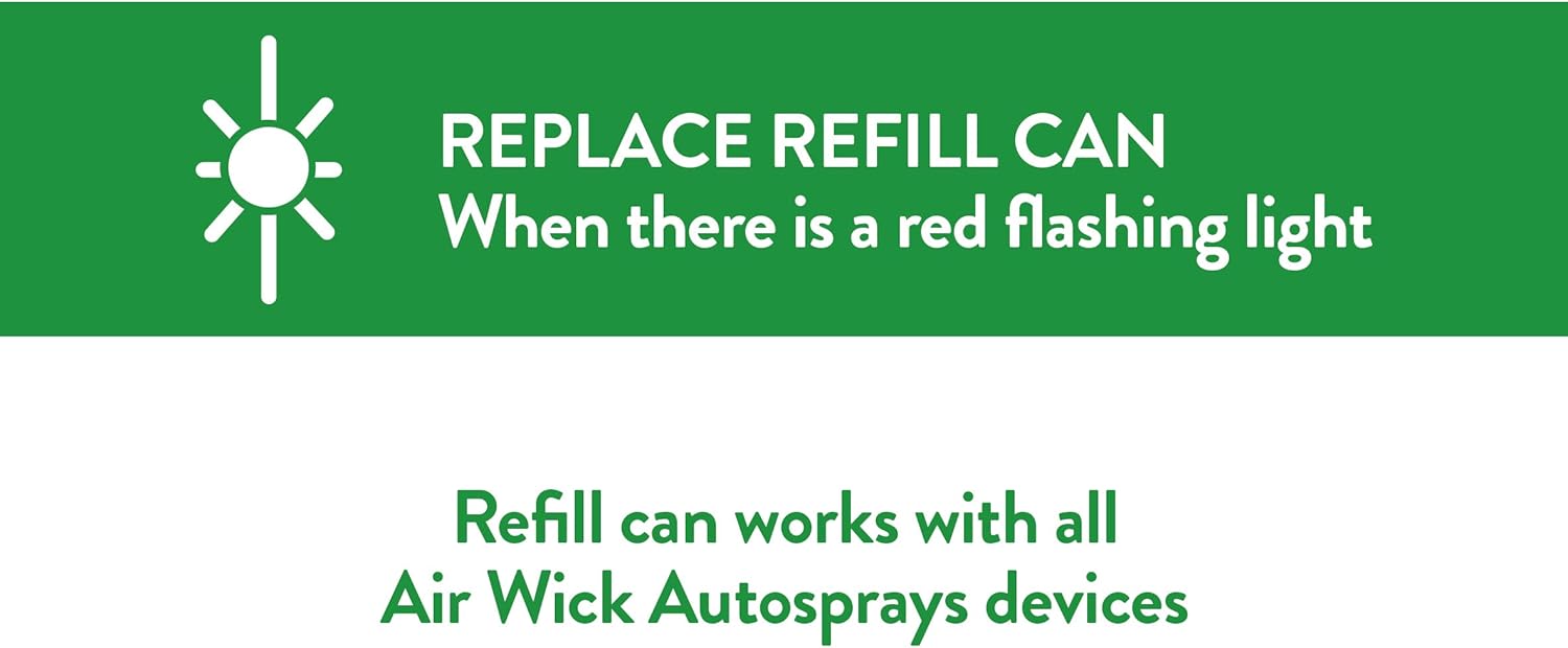 Air Wick Automatic Air Freshener Spray Refill, 2ct, Fresh Waters, Odor Neutralization, Essential Oils