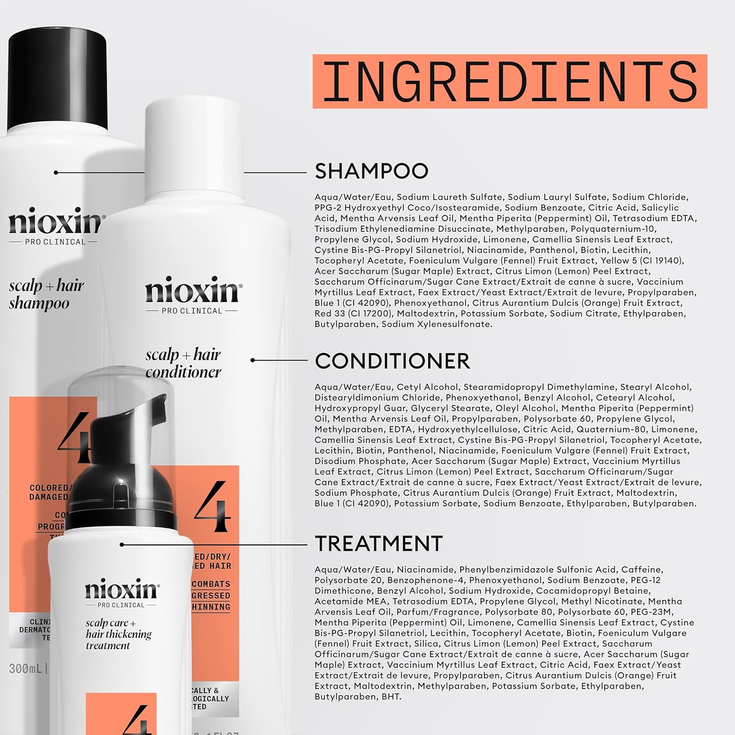 Nioxin Scalp + Hair Thickening System 2 - Hair Thickening System for Natural Hair with Progressed Thinning, Full Size (Packaging May Vary)