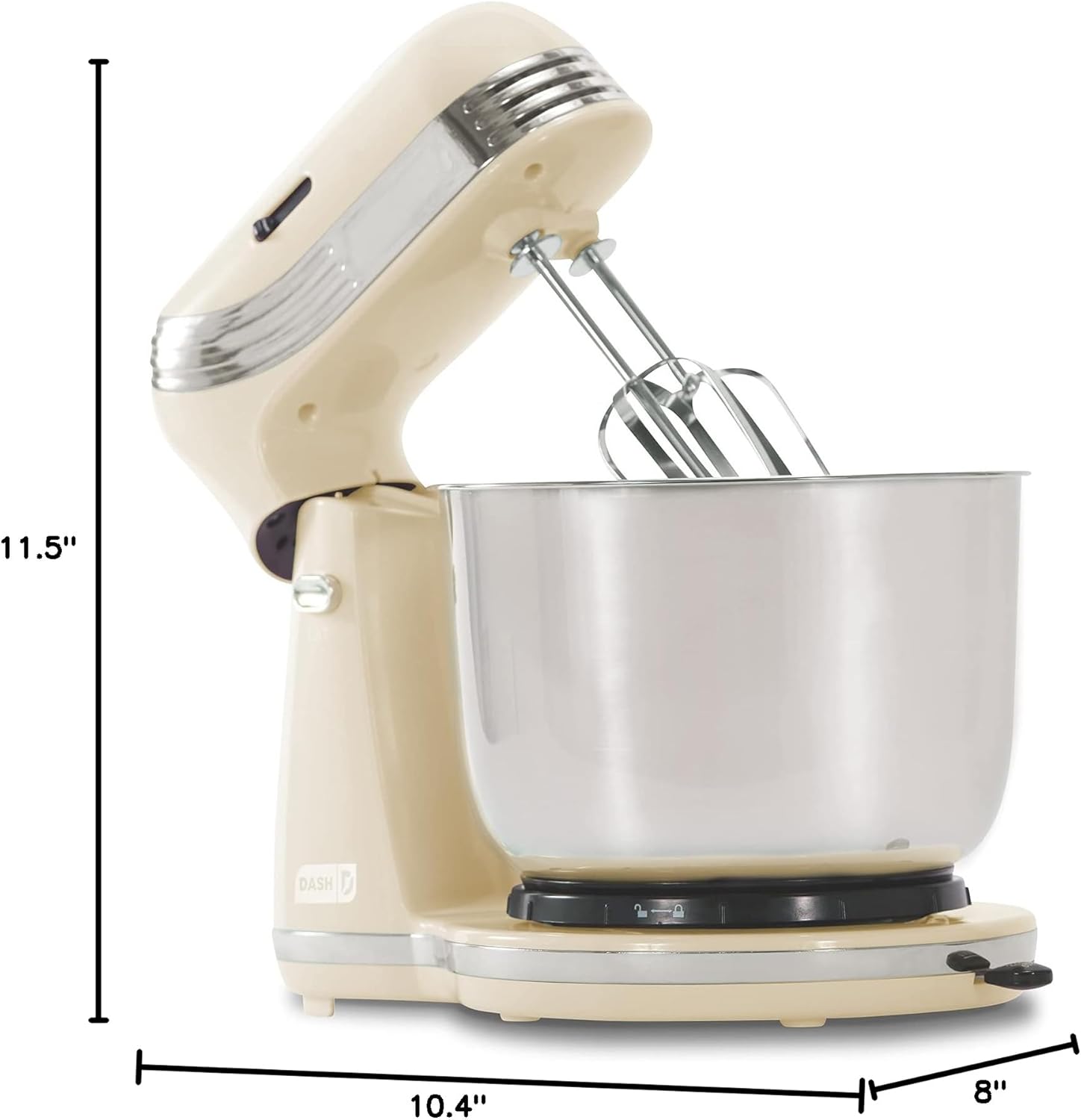 Dash Stand Mixer (Electric Mixer for Everyday Use): 6 Speed Stand Mixer with 3 Quart Stainless Steel Mixing Bowl, Dough Hooks & Mixer Beaters for Dressings, Frosting, Meringues & More - Aqua
