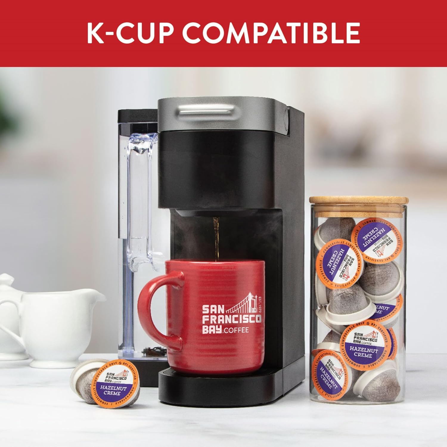 San Francisco Bay Compostable Coffee Pods - French Roast (80 Ct) K Cup Compatible including Keurig 2.0, Dark Roast