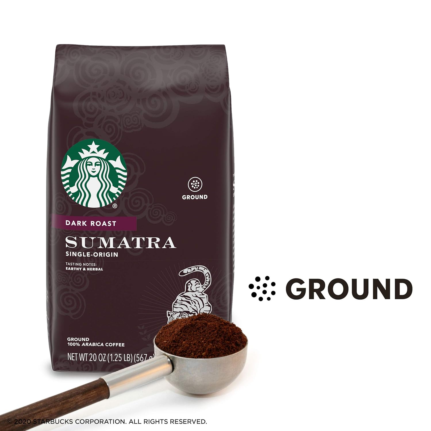 Starbucks Ground Coffee, Dark Roast Coffee, Caffè Verona, 100% Arabica, 1 bag (28 oz)