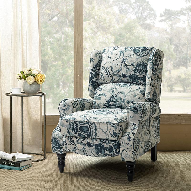 Erdeni Upholstered Manual Wingback Recliner Chair