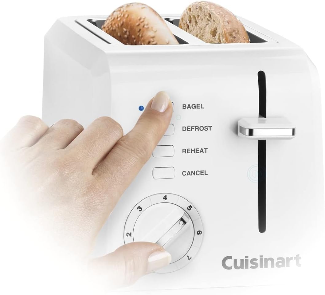 Cuisinart CPT-122BK 2-Slice Compact Plastic Toaster, Black