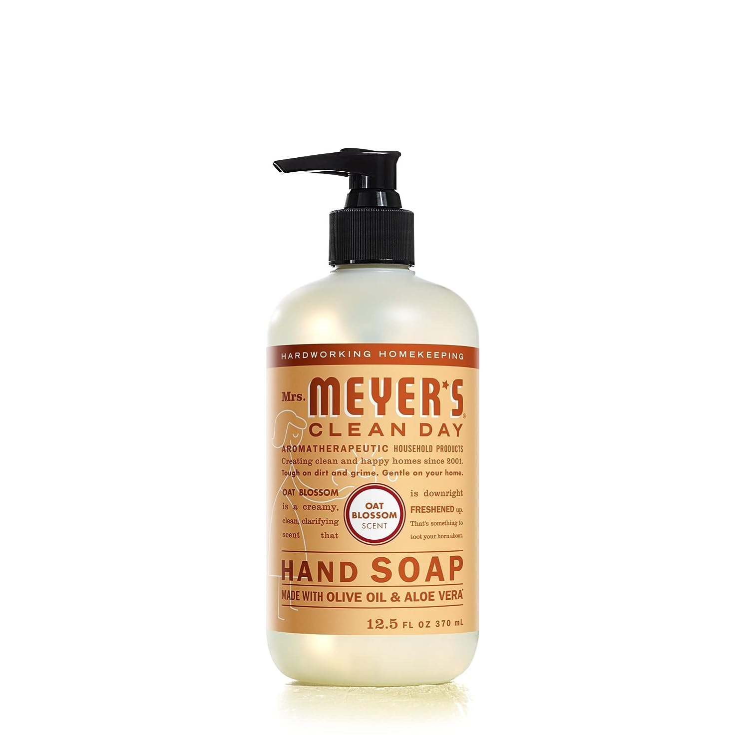 MRS. MEYER'S CLEAN DAY Hand Soap, Made with Essential Oils, Biodegradable Formula, Honeysuckle, 12.5 fl. oz - Pack of 3