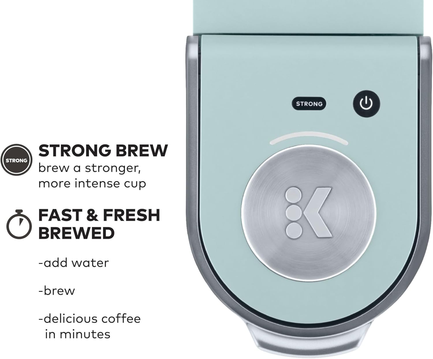 Keurig K-Mini Plus Single Serve K-Cup Pod Coffee Maker, with 6 to 12oz Brew Size, Stores up to 9 K-Cup Pods, Travel Mug Friendly, Matte Black